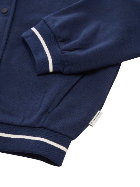 cropped college sweat jacket