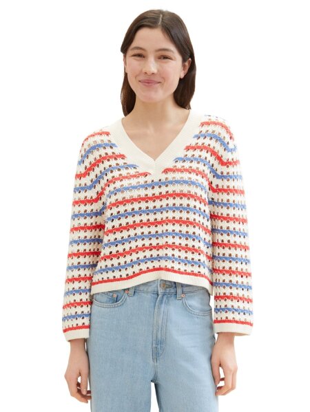 open knit pullover