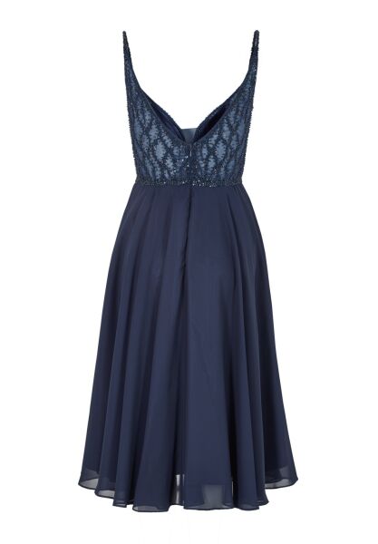Cocktailkleid aus Materialmix