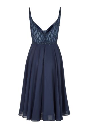 Cocktailkleid aus Materialmix