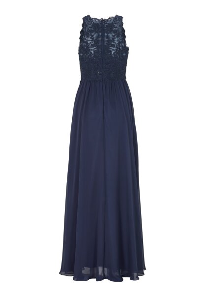 High-closed-Abendkleid mit floraler