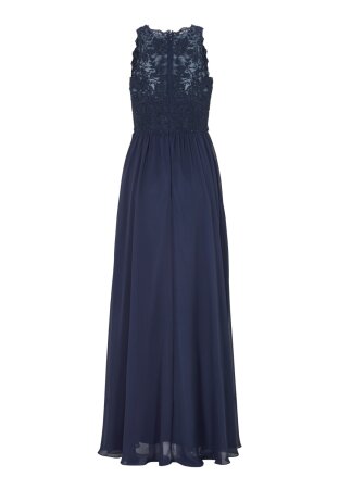 High-closed-Abendkleid mit floraler