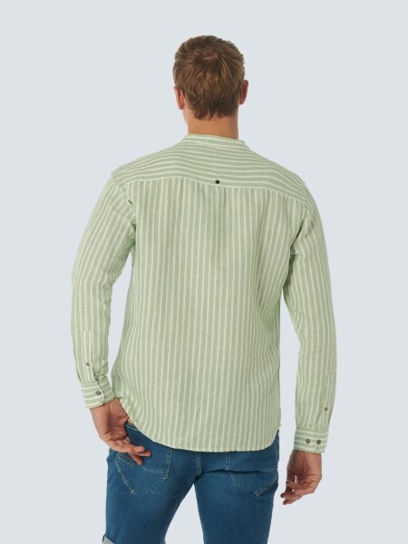 Shirt Granddad Stripe With Linen