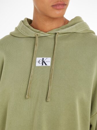 WASHED WOVEN LABEL HOODIE