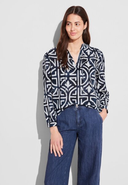 LTD QR Printed tunic blouse wi