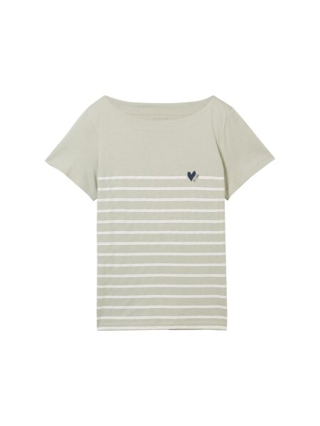 T-shirt boat neck stripe