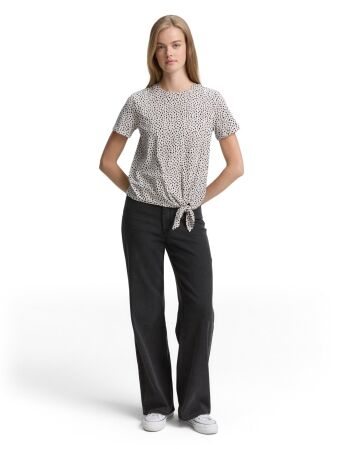 printed knot T-Shirt