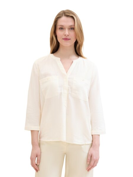 easy shape blouse with linen