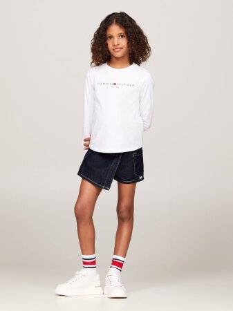 CARGO DENIM SKORT RINSE
