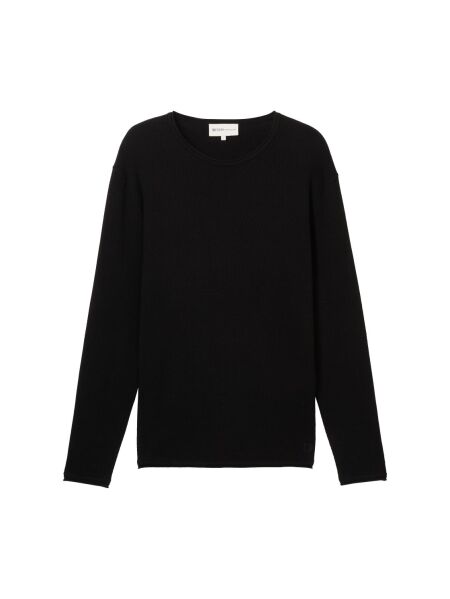 structured roll edge knit