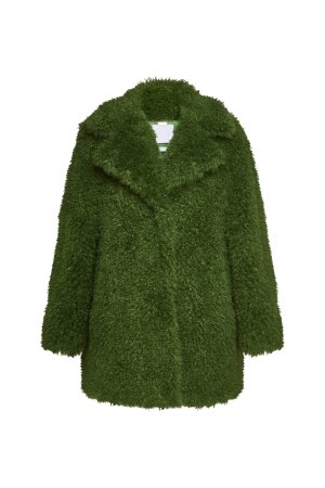 Long hair faux fur jacket
