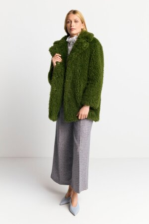 Long hair faux fur jacket