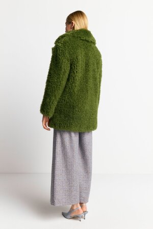 Long hair faux fur jacket