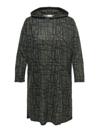 CARALBA AMY L/S HOOD DRESS BLK JRS