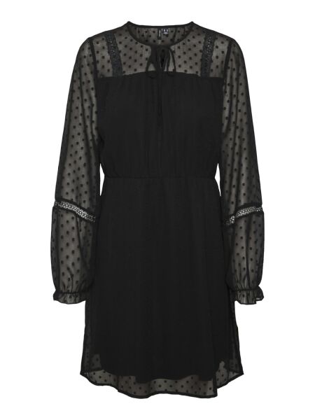 VMLEAH LS SHORT LACE DRESS WVN GA