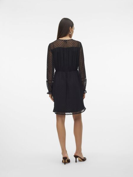VMLEAH LS SHORT LACE DRESS WVN GA