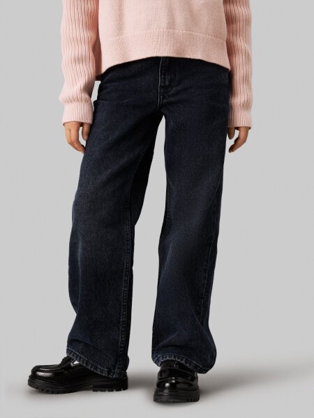HR WIDE LEG BLUE BLACK RGD DENIM