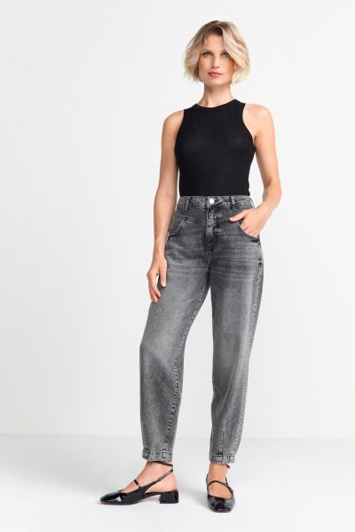 Slouchy Sustainable Cotton Stone Gr