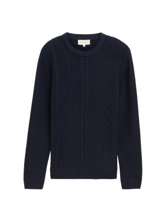 cable crewneck knit