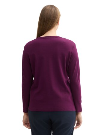 T-shirt v-neck interlock