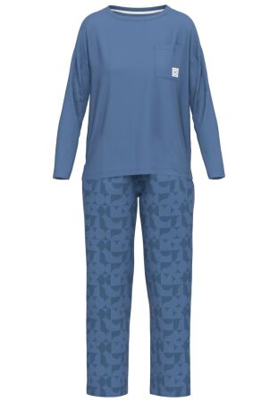 Pyjama, Rundhals, offen