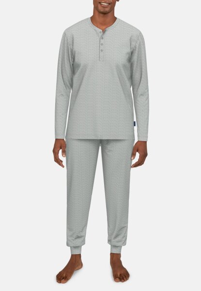 Pyjama, 4-Knopfv., Bündchen