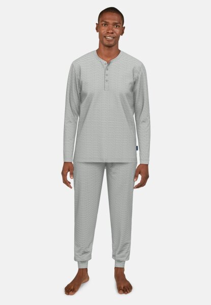 Pyjama, 4-Knopfv., Bündchen