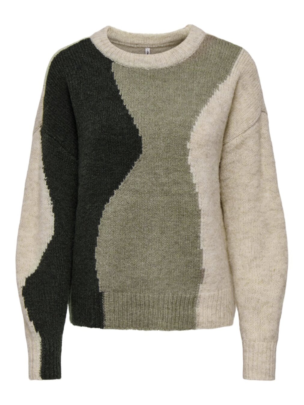 Only ONLGRO LIFE LS BLOCK O NECK CC KNT