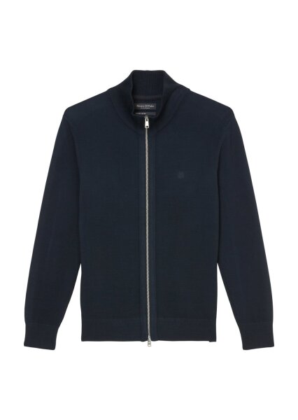 Zipped trainer jacket with stand-up
