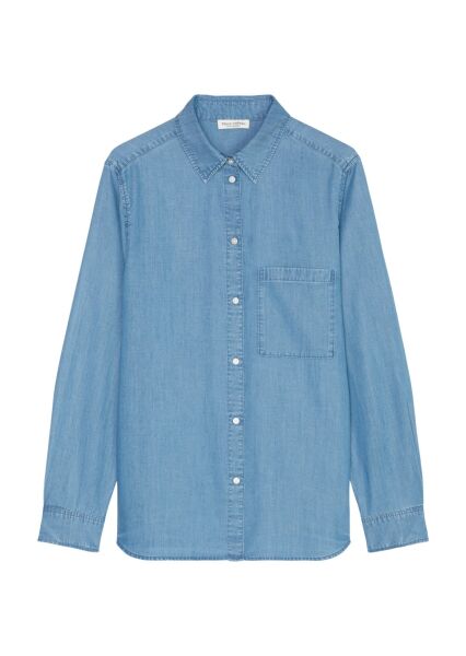 Blouse, casual fit, kent collar, lo