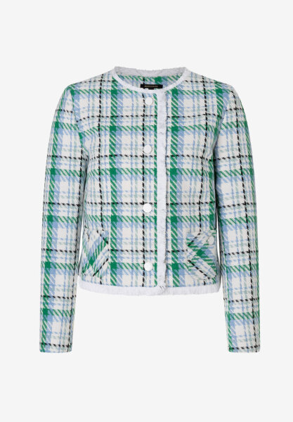 Coloured Check Cropped Jacket