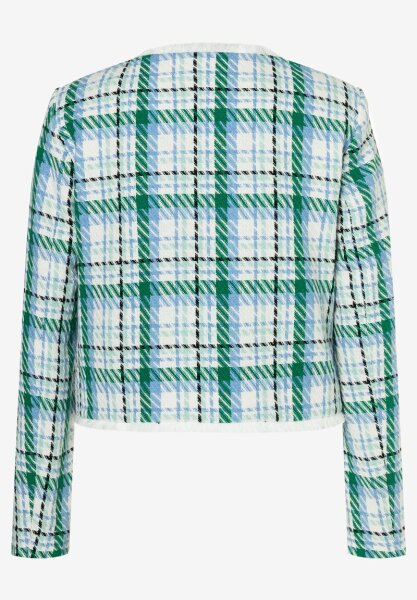 Coloured Check Cropped Jacket