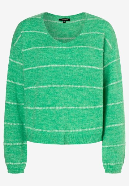V-Neck Pullover with Stripes