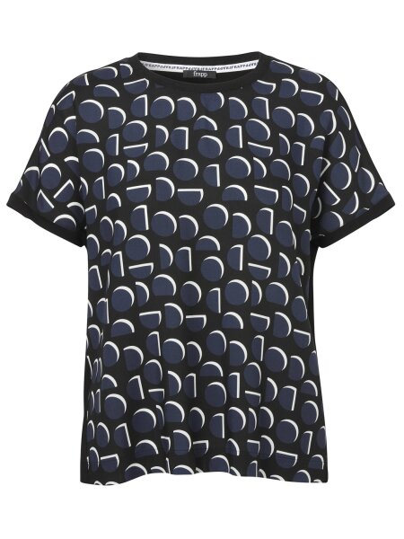 Bluse Rundhals ohne Arm Druck
