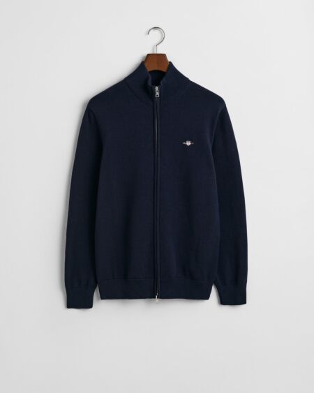 CASUAL COTTON ZIP CARDIGAN