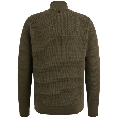 Half zip collar cotton mouline