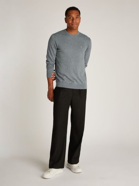 COTTON SILK BLEND CN SWEATER