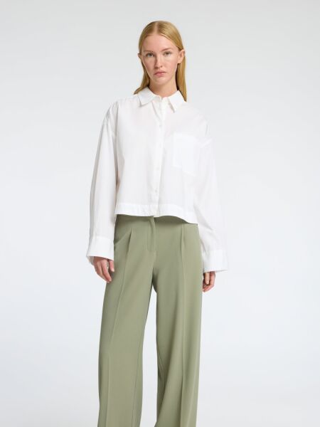 SLFASTHA LS CROPPED BOXY SHIRT NOOS