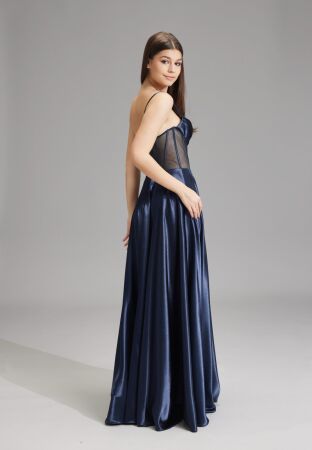 See-through-Corsagenkleid mit Ziers