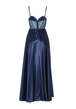 See-through-Corsagenkleid mit Ziers