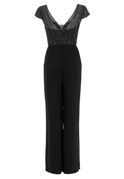 Jumpsuit mit Stickerei und kleinem