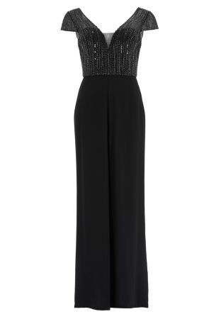 Jumpsuit mit Stickerei und kleinem