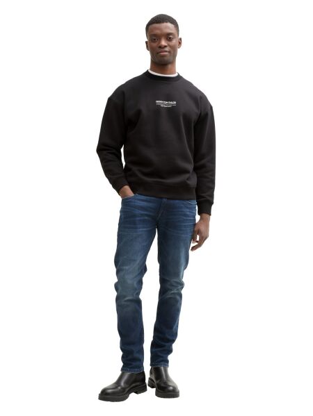 relaxed printed crewneck sweat