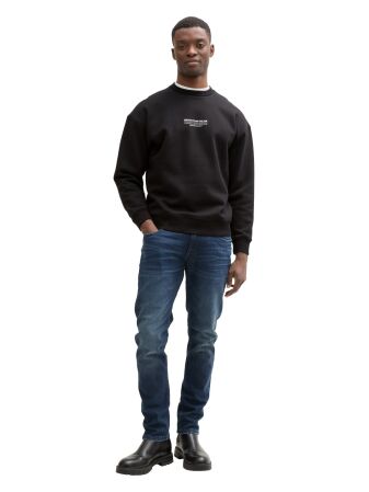 relaxed printed crewneck sweat