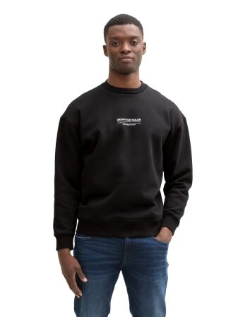 relaxed printed crewneck sweat