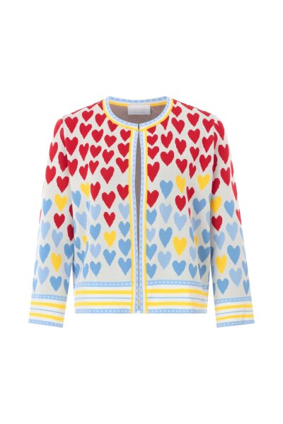 Jacquard Hearts Cardigan