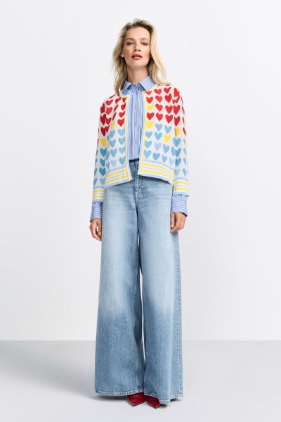 Jacquard Hearts Cardigan