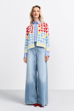 Jacquard Hearts Cardigan