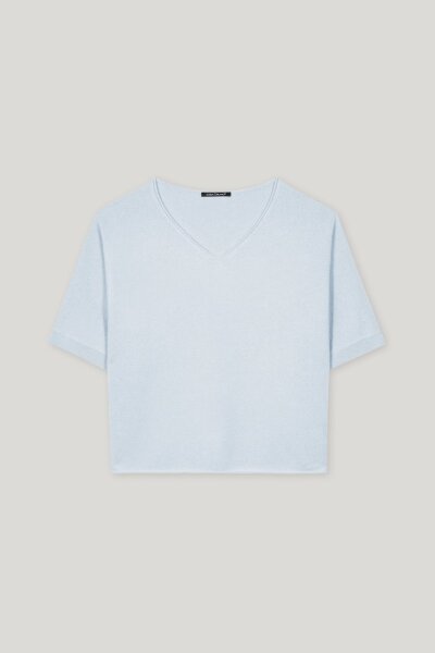 V-Pullover aus Kaschmir-Mix