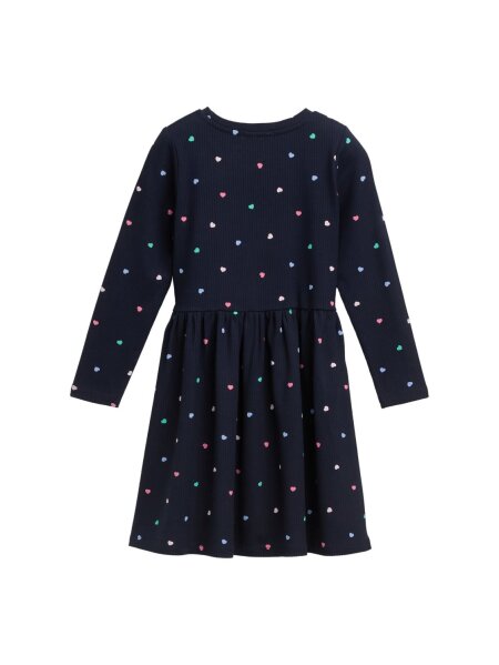 all over printed rib dress